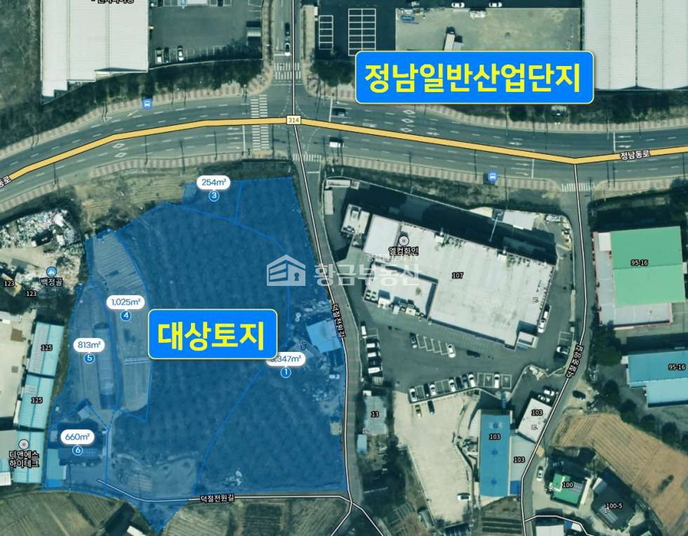 경기 화성효행구 정남면 덕절리 정남 │약 3256P │6차선변 토지 매매, 정남일반산단 앞 매매 매물번호 11182 사진 1